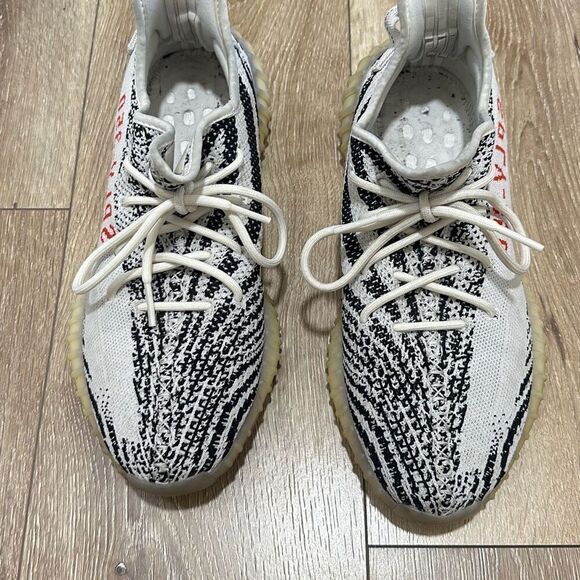 Adidas‎ Mens Zebra Yeezy Boost 350 V2 Trainers Athletic Sneaker Shoes Size 11.5 main image 4